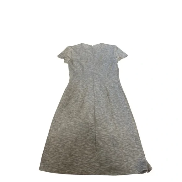 Bar III Womens Grey Heathered V-Neck Faux Wrap Buckle Mini Dress XS - Picture 4 of 5